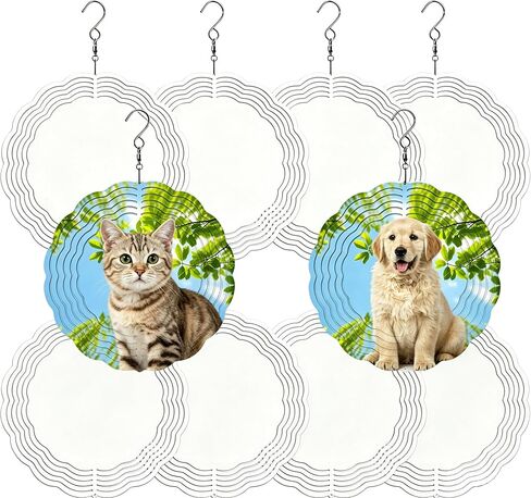 10 Pack 8 Inch Sublimation Wind Spinner Blanks Aluminum Wind Spinner Sublimation Blanks 8 Inch for Indoor and Outdoor Ornaments in Kuwait