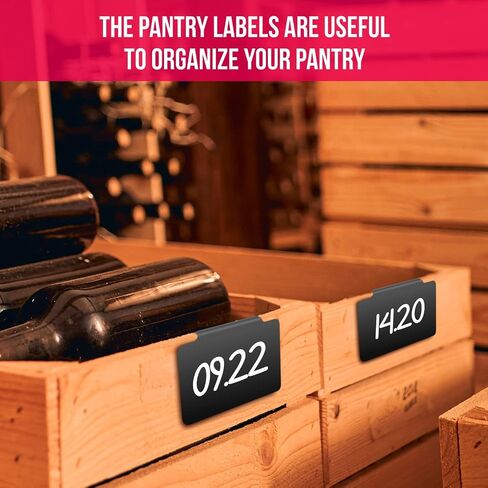 Basket Labels Clip On for Pantry Organization and Storage Baskets Bin Labels - Small Chalk Labels for Baskets - Black Bin Clip Labels for Baskets - Chalkboard Basket Tags Dry Erase Bin Labels Clip On in Kuwait