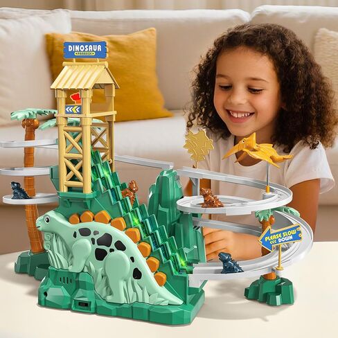 JUKUDAHU Dinosaur Climbing Slide Stair Toy for Kids Aged 3 4 5 6 7 8 in Saudi Arabia