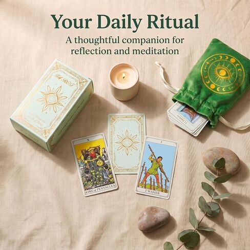Beginner Tarot Cards-Tarot Cards with Meanings on Them-Tarot Deck with Guidebook -Learning Tarot Cards-Yes No Maybe Tarot Deck(Free Lined Velvet Pouch Bag) in Kuwait