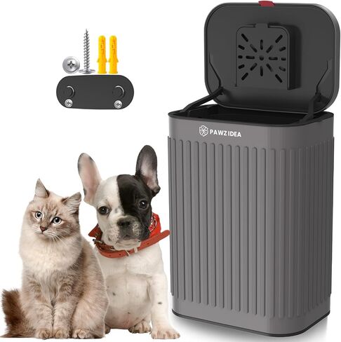 PAWZIDEA Wall Mount Dog Poop Trash Can Outside Odor Control, 2.1 gal. Small in Saudi Arabia