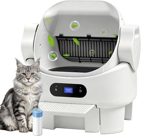 Self Cleaning Auto Litter Box Enclosure, Open-Top, Multiple Cats in Saudi Arabia