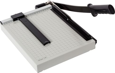 Dahle 12e Vantage Paper Trimmer, 12" Cut Length, 15 Sheet, Automatic Clamp, Adjustable Guide, Metal Base with 1/2" Gridlines, Guillotine Paper Cutter in Saudi Arabia