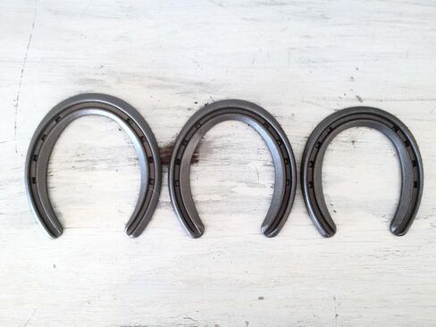 Steel Horseshoes Set for Horses, Crafts, Decorations and Backyard Games - Lite Rim Size 00 - Sand Blasted 40 Shoes in Saudi Arabia