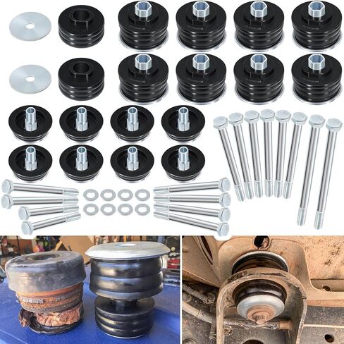 KF04060BK Body Mount Bushing Kit for Ford F250 F350 Super Duty 2008-2016 2WD 4WD Polyurethane Body Cab Mounts & Steel Sleeves & Hardware (Black) in Kuwait