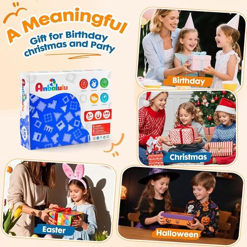 Anbalulu 182PCS Magnetic Tiles, Large Castle Building Blocks for Kids in Kuwait