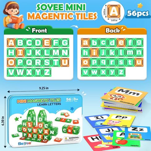 Magnetic Tiles Learn Letters Magnetic Building Blocks for Kids Ages 3-12 in Kuwait