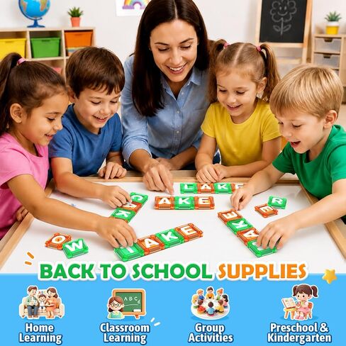 Magnetic Tiles Learn Letters Magnetic Building Blocks for Kids Ages 3-12 in Kuwait