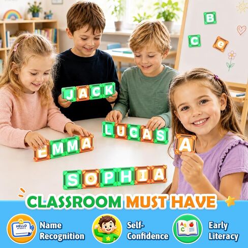 Magnetic Tiles Learn Letters Magnetic Building Blocks for Kids Ages 3-12 in Kuwait