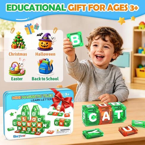 Magnetic Tiles Learn Letters Magnetic Building Blocks for Kids Ages 3-12 in Kuwait