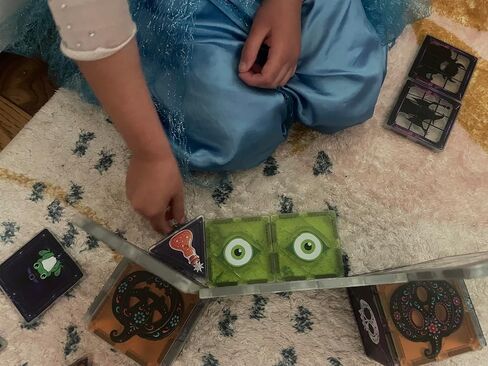 CreateOn Crayola Halloween Glow Magnetic Haunted House Tiles Set, Building Set for Kids, STEM Toys for Boys and Girls Ages 3 and Up, 28-Piece Set in Saudi Arabia