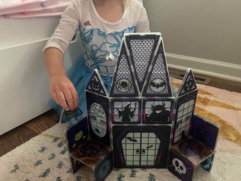CreateOn Crayola Halloween Glow Magnetic Haunted House Tiles Set, Building Set for Kids, STEM Toys for Boys and Girls Ages 3 and Up, 28-Piece Set in Saudi Arabia