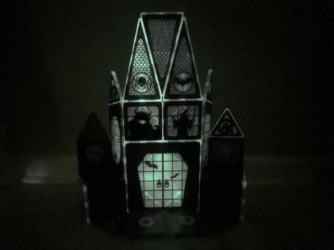 CreateOn Crayola Halloween Glow Magnetic Haunted House Tiles Set, Building Set for Kids, STEM Toys for Boys and Girls Ages 3 and Up, 28-Piece Set in Saudi Arabia