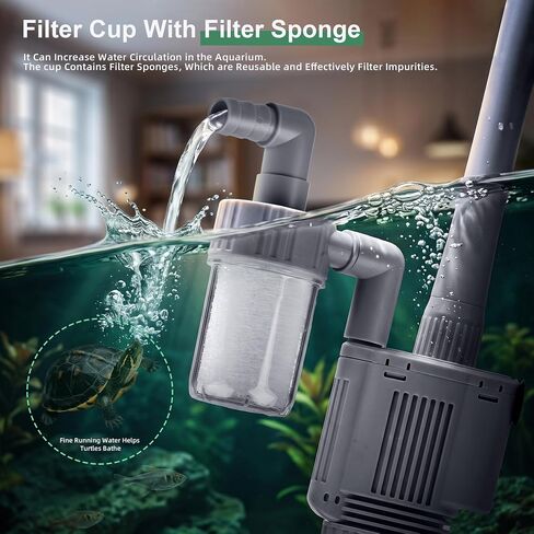 Electric Aquarium Vacuum Gravel Cleaner 5-in-1 Fish Tank Cleaning Kit 28W Automatic Gravel Vacuum for Aquarium 10-100 Gal with Strong Suction,Telescopic Tube,Water Change Pump and Filtration(Gray) in Saudi Arabia