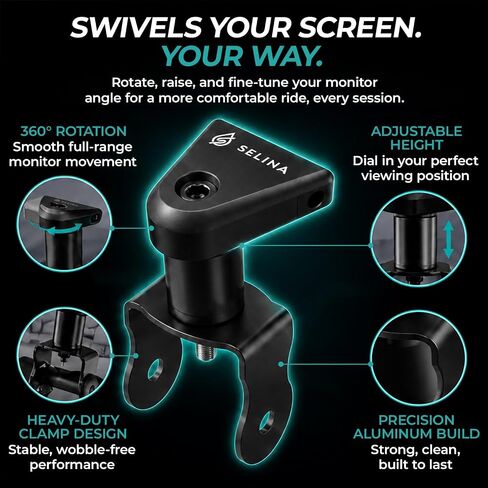SELINA Screen Swivel Mount | Pivot Arm for Bike Screen | 360 Degree Turn | Easily Adjust & Rotate Your Screen | Accessories in Kuwait