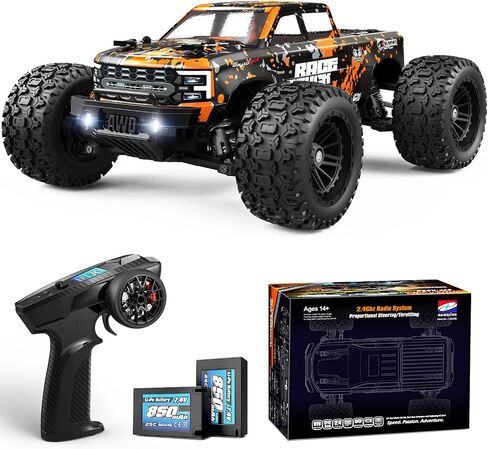 HAIBOXING 1:18 Scale RC Monster Truck 18859 36km/h Speed 4X4 Off Road Remote Control Truck,Waterproof Electric Powered RC Cars All Terrain Toys Vehicle with 2 Batteries,Xmas Gifts for Kid and Adults in Kuwait