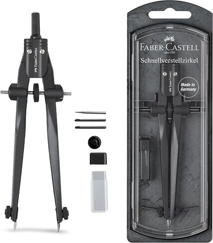Faber-Castell Stream Quick-set Compass - Black Stone, 174530 in Kuwait
