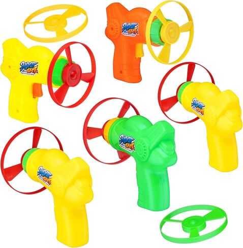 12 Pack Flying Disc Shooters for Kids, Interactive Cat Fetch Spinning Saucer Launcher, Indoor & Outside Toys, Party Favor Frisbees, Cat Propellers in Kuwait
