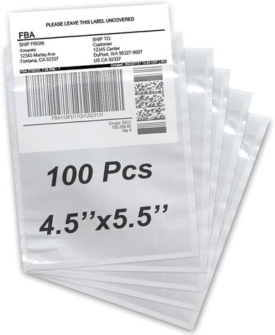Coopaty 6" x 9" Adhesive Packing List Envelopes Clear Plastic Mailing Shipping Envelope Pouch (200 Pack) in Kuwait