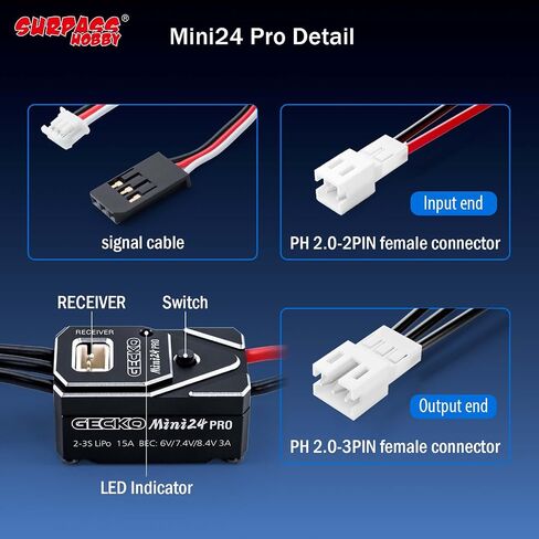 Surpass Hobby 1212 3500KV 8.4V Brushless Motor with 25A Brushless Esc Combo for 1/30 Axial SCX30 in Kuwait