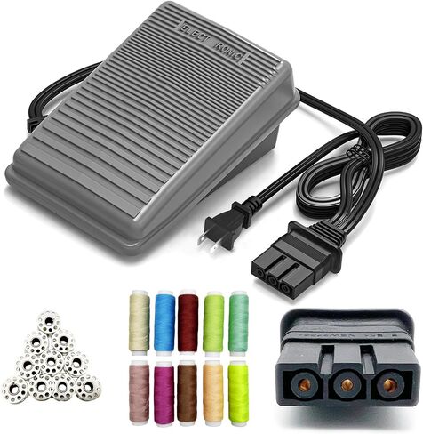 Brother Sewing Machine Pedal and Power Cord Replacement, Compatible with Brother #J00360051 1034D 1634D KD1902 LS1217 LS2125 LX2500 LX3014 LX3125 LX3817 VX1120 XM2701 XL2600i XL5130 XR65 XR3774 JX2517 in Saudi Arabia