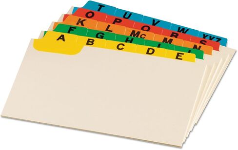 Oxford 05832 Laminated Tab Index Card Guides, Daily, 1/5 Tab, Manila, 5 x 8 (Set of 31) in Kuwait