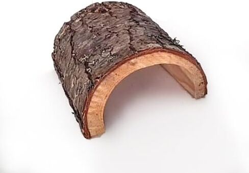 MAC'S Reptile Hideout Half Log, Extra Large - Natural Wooden Hide for Reptiles, Amphibians & Small Animals - Made in USA - Natural Terrarium Shelter for Snakes, Lizards, Geckos, Frogs & More in Saudi Arabia