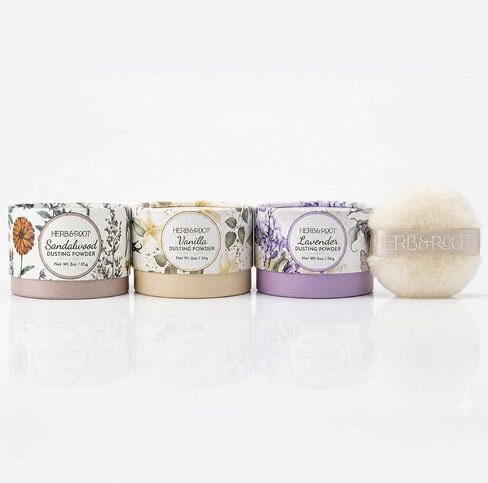 Herb & Root Rose Perfumed Body Dusting Powder for Women, Talc Free, Anti-Chafing, Feminine Powder, dusting Powder, 6 oz… (Rose Dusting Powder- Old- FBA) in Kuwait