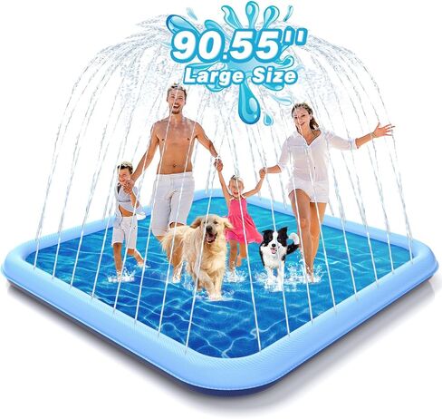 EPN Soccer Splash Pad for Kids, Non-Slip PVC Sprinkler Mat, 138 x 118 Inch in Kuwait