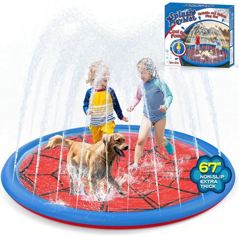 Non Slip Splash Pad for Kids and Dogs 67'' Extra Large Splash Pad in Kuwait