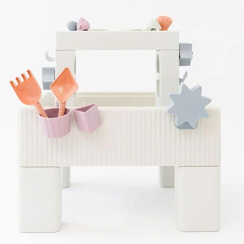 PLAYSMOL Tide Water & Sensory Table, 3-in-1 Play Sand Table with Lid, Toddlers & Kids Indoor Outdoor Activity Water Station, Ages 18 Months+ in Saudi Arabia