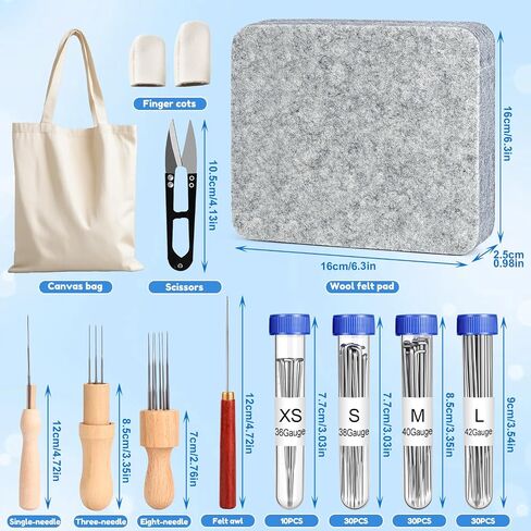 Needle Felting Kits, 108 Pcs Felting Tool Supplies with 36/38/40/42 Gauge in Saudi Arabia