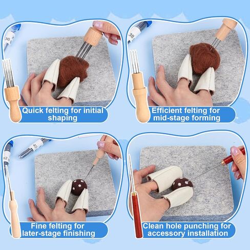 Needle Felting Kits, 108 Pcs Felting Tool Supplies with 36/38/40/42 Gauge in Saudi Arabia