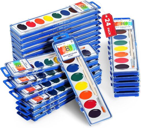 VEESA 12-Colors Watercolor Paint Set for Kids, 12 Pack，Washable in Saudi Arabia