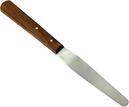 HTS 316V8 8.5" Tapered Wood Handle Stainless Steel Palette Knife - overall length 8.5" in Saudi Arabia