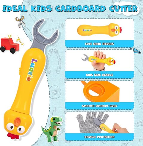 196PCS Cardboard Cutter for Kids, Cardboard Tools Toys for 5+ Boys Girls in Kuwait