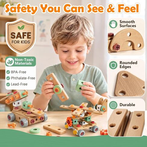 Kids Tool Set with Drill & Toolbox, 160PCS STEM Construction Building Toys in Kuwait