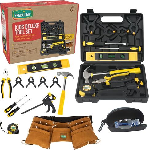 Sparkjump Kids Brown Tool Belt, Adjustable Tool Belt for Toddlers and Kids in Saudi Arabia