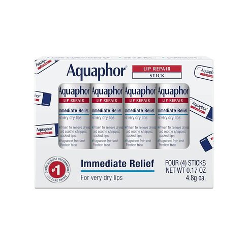 Aquaphor Lip Repair Stick - Soothes Dry Chapped Lips - 0.17 Ounce (Pack of 4) in Saudi Arabia