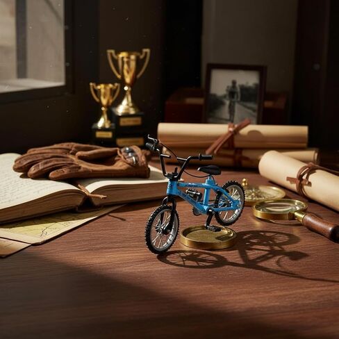 1/18 Scale Mini Diecast Mountain Bike, Finger Bicycle Model, Desktop Decor Art Craft (Blue) in Saudi Arabia