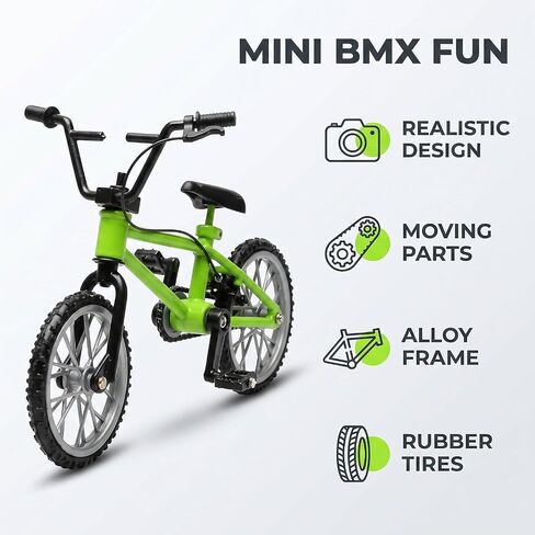 1/18 Scale Mini Diecast Mountain Bike, Finger Bicycle Model, Desktop Decor Art Craft (Green) in Kuwait