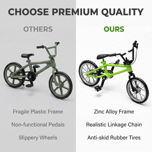 1/18 Scale Mini Diecast Mountain Bike, Finger Bicycle Model, Desktop Decor Art Craft (Green) in Kuwait