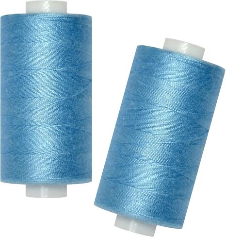 All Purpose Sewing Thread-2 Spools of Hand Polyester Sewing Thread with 3needles 1 Needle Threader for Sewing Machine for Hand and Machine Sewing(Black, 2 spools) in Saudi Arabia