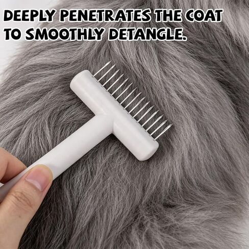 NQEUEPN Dog Cat Deshedding Brush, Pet Undercoat Rake Comb Grooming Tool in Kuwait