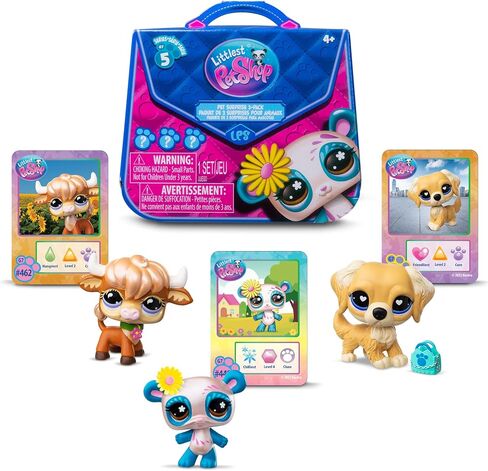 Littlest Pet Shop - Pet Surprise Three Pack - Series 5 - Gen 7 Authentic LPS Bobble Head Toy Figure, Collectible Toy Animal, Ages 4+ in Kuwait