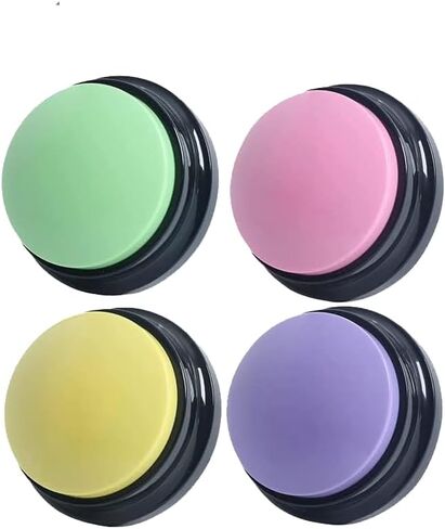 Voice Recording Button, 30 Second Record Button for Dog Pet Interactivity, Gift for Friend, Family, 4 Color Purple, Green, Yellow, Pink in Kuwait