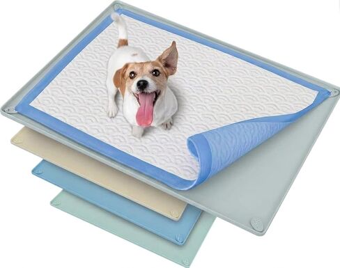 Dog Pee Pad Holder Tray Fits for 30" x 23" Pee Pads - 1 Pack - Sky Grey in Kuwait