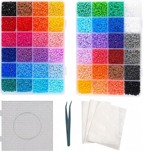 Fuse Beads Refill Kit for Beginner 24000 Pcs 48 Colors 2.6mm Pixel Beads in Saudi Arabia