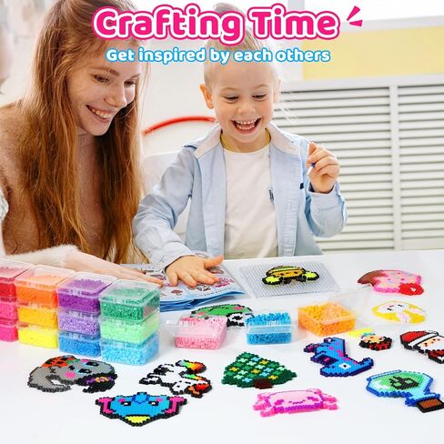 Funtopia 25600pcs Fuse Beads Kit, 5mm Melty Beads for Kids Crafts 32 Colors in Kuwait