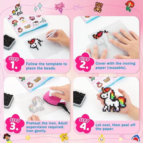 Funtopia 25600pcs Fuse Beads Kit, 5mm Melty Beads for Kids Crafts 32 Colors in Kuwait